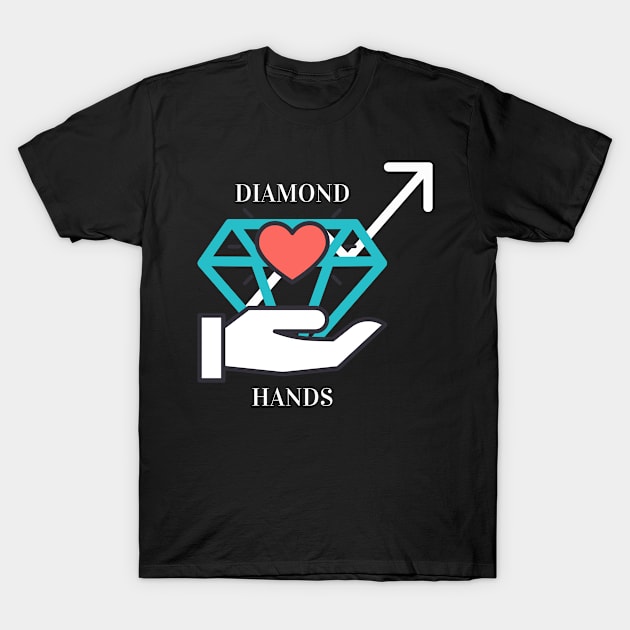 Diamond hands stock market bullish T-Shirt by Fabled Rags 